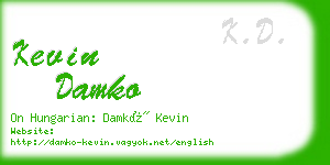 kevin damko business card